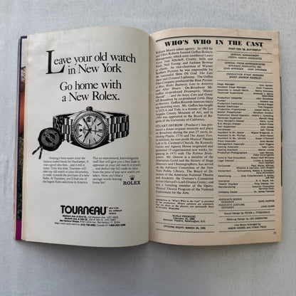 M Butterfly Cast Signed Theater Playbill Autographed Signature Tony Randall +