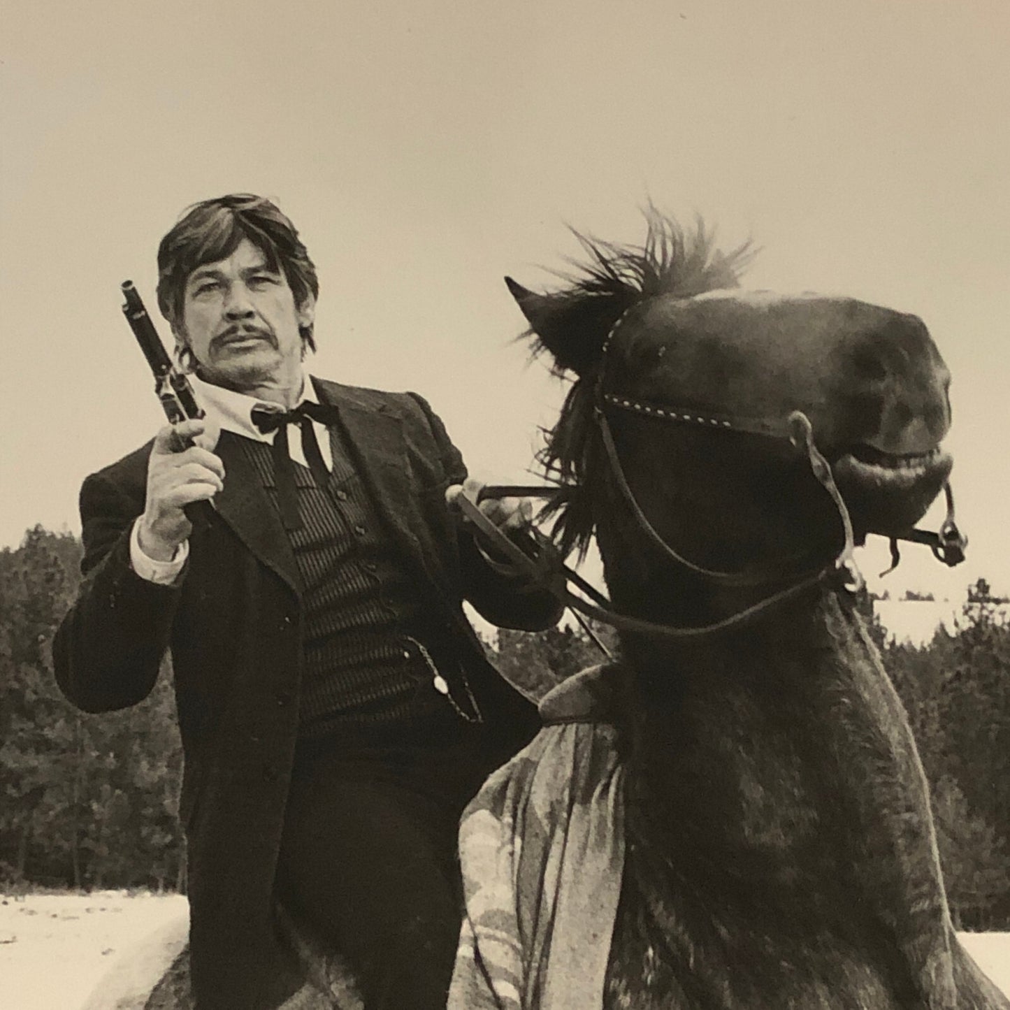 Charles Bronson on Horse Horseback Photo Photograph Print Movie Press ?