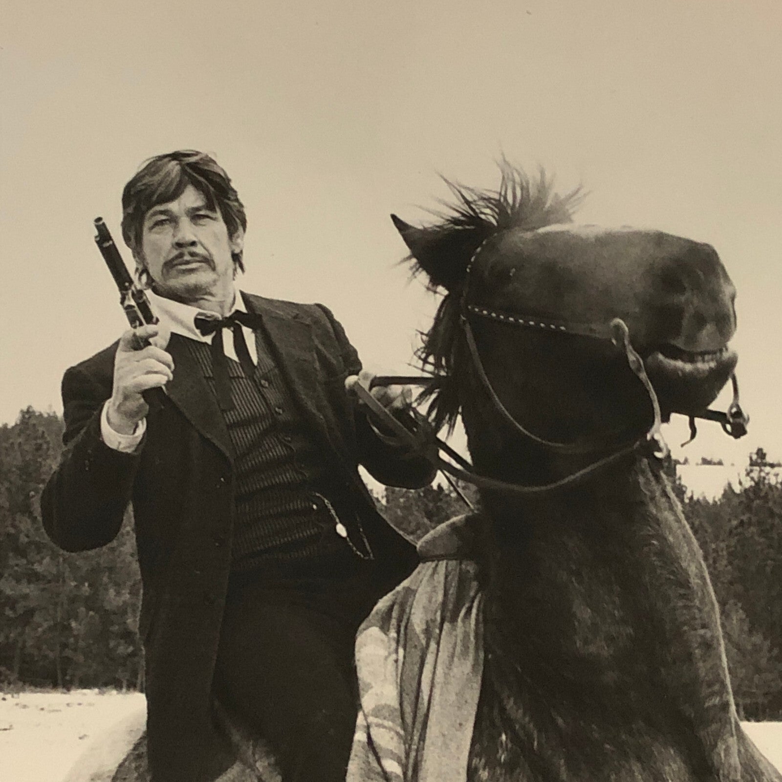 Charles Bronson on Horse Horseback Photo Photograph Print Movie Press ?