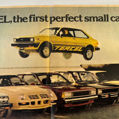 1980 Toyota Car Newspaper Insert Brochure Tercel SR5 Sedan Liftback Corolla