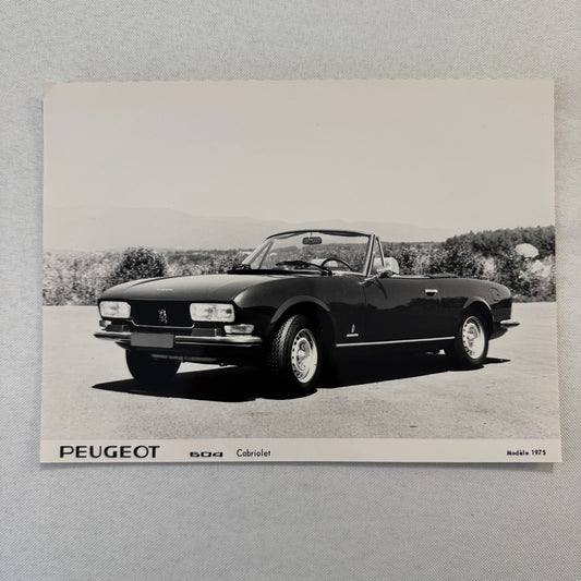 1975 Peugeot 504 Cabriolet Convertible Factory Press Photo Photograph Vintage
