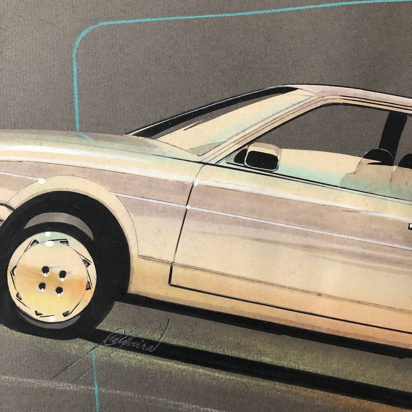 Volkswagen VW Concept Car Illustration Design Drawing Sketch Art Passat Jetta ?