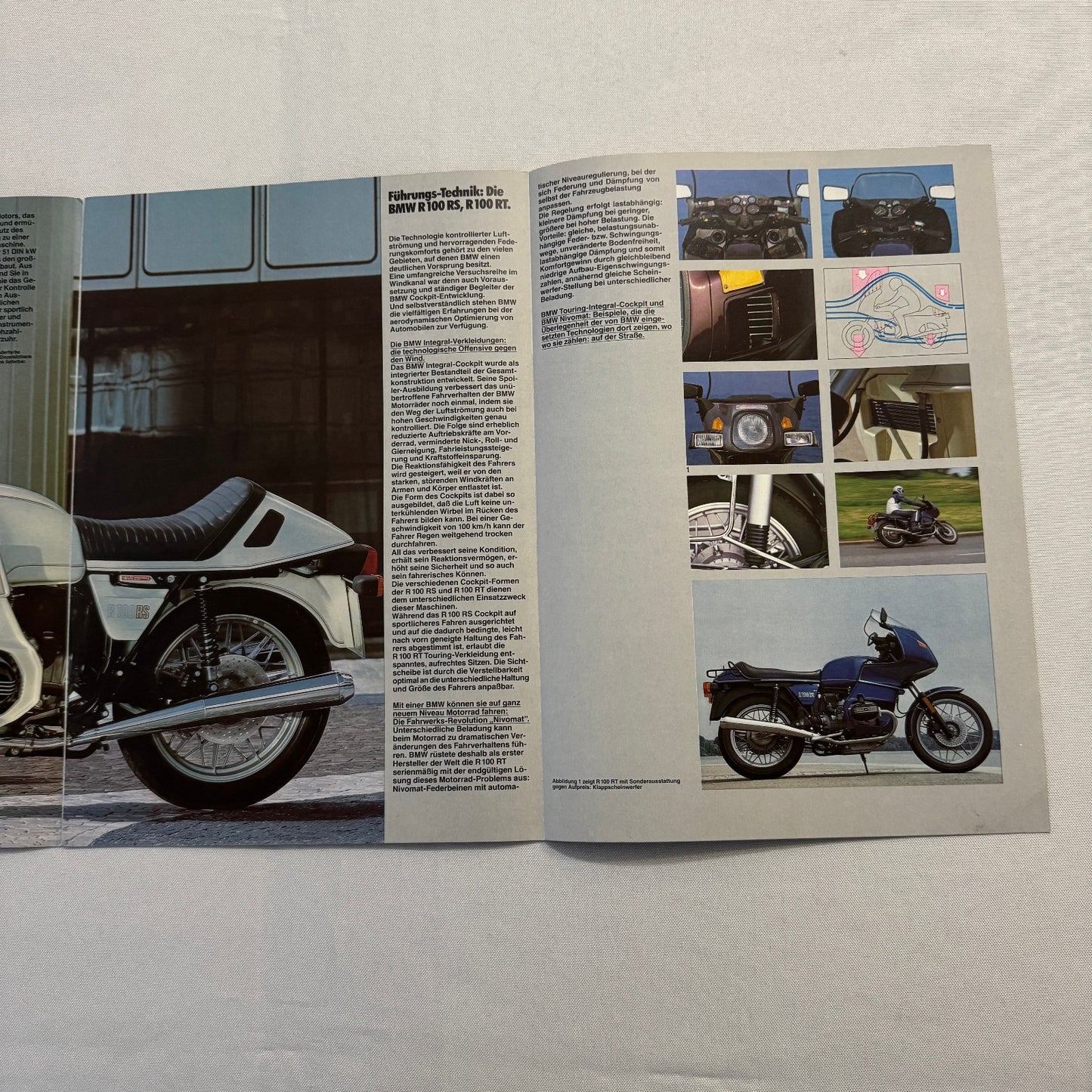 Vintage BMW Motorcycle Bike Sales Brochure R100 RS RT CS GERMAN R100RS R100RT