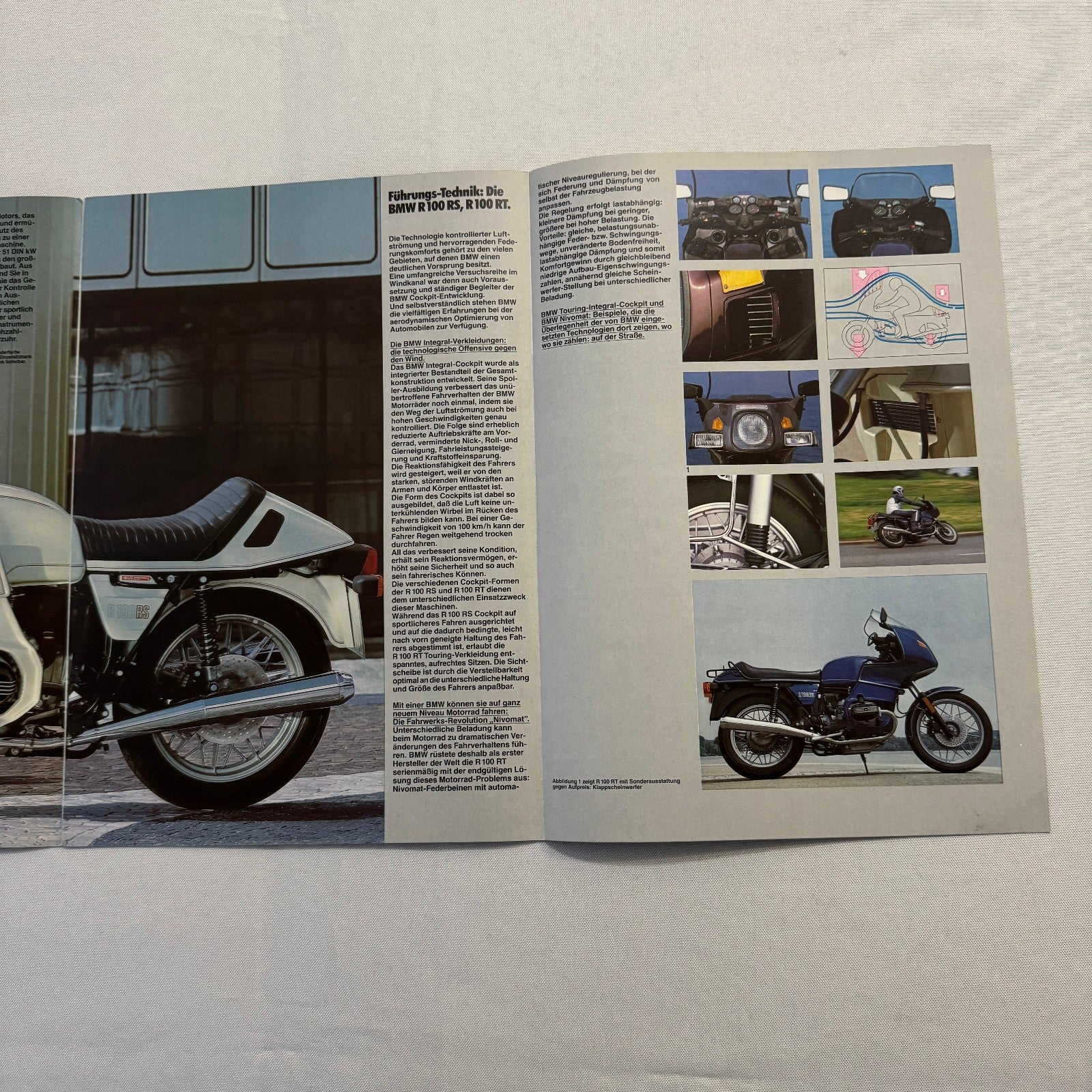 Vintage BMW Motorcycle Bike Sales Brochure R100 RS RT CS GERMAN R100RS R100RT