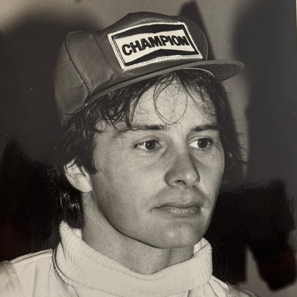Gilles Villeneuve Racing Driver Press Photo Photograph 1981 Champion Sparkplugs