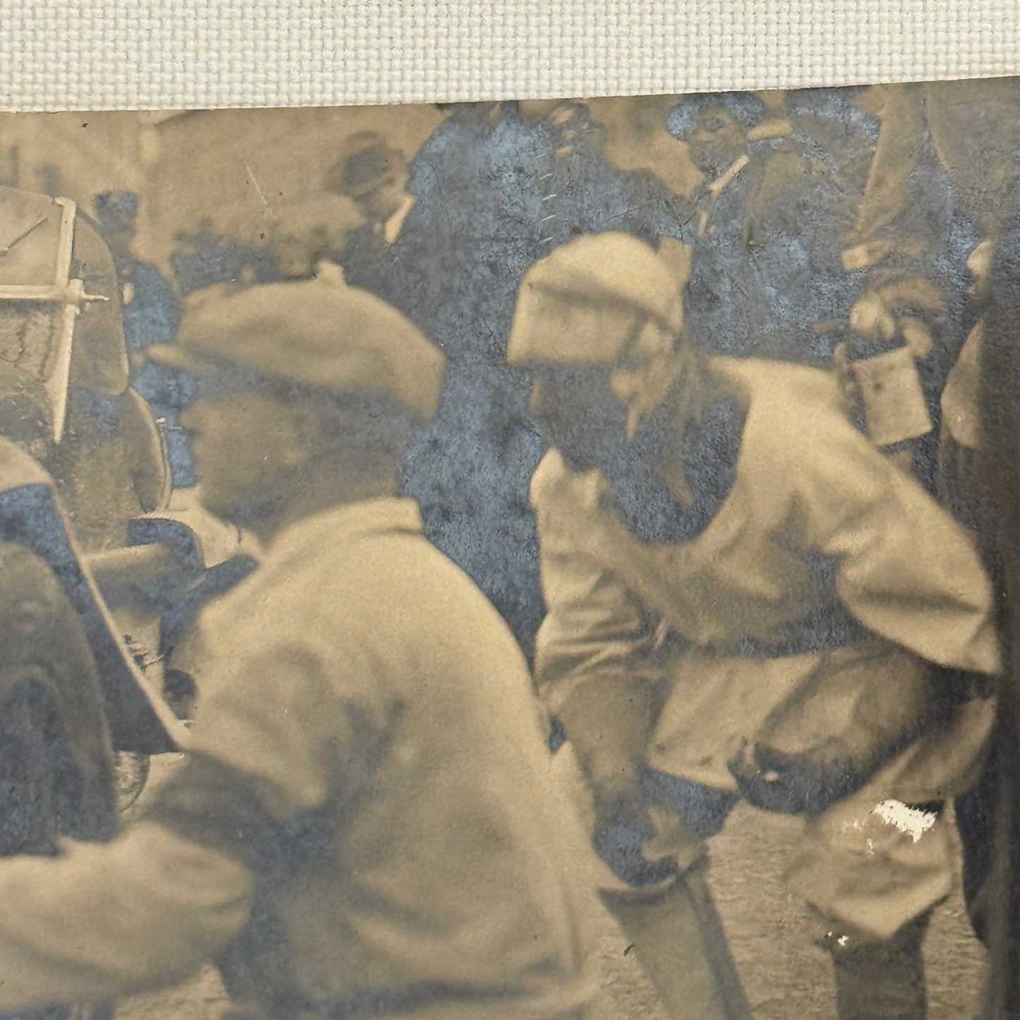 Vintage Racing Car Photo Photograph Print Crew Tire Change Francesco Crupi