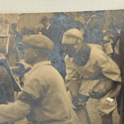 Vintage Racing Car Photo Photograph Print Crew Tire Change Francesco Crupi