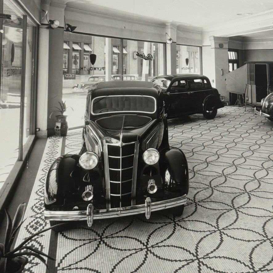 Vintage Car Dealership Photo Photograph Plymouth Chrysler Air Flow Modern Print