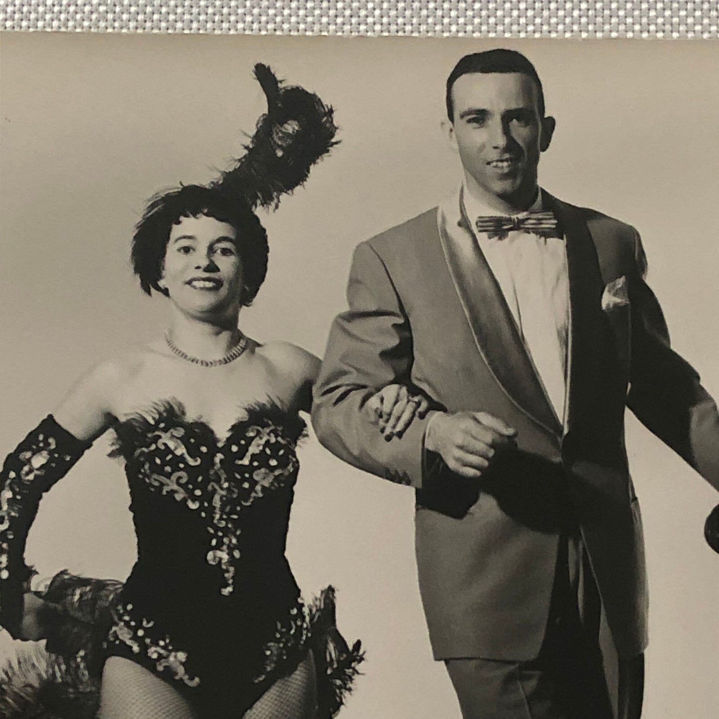 Circus Performers with Bicycle in Costume Vintage Photo Photograph