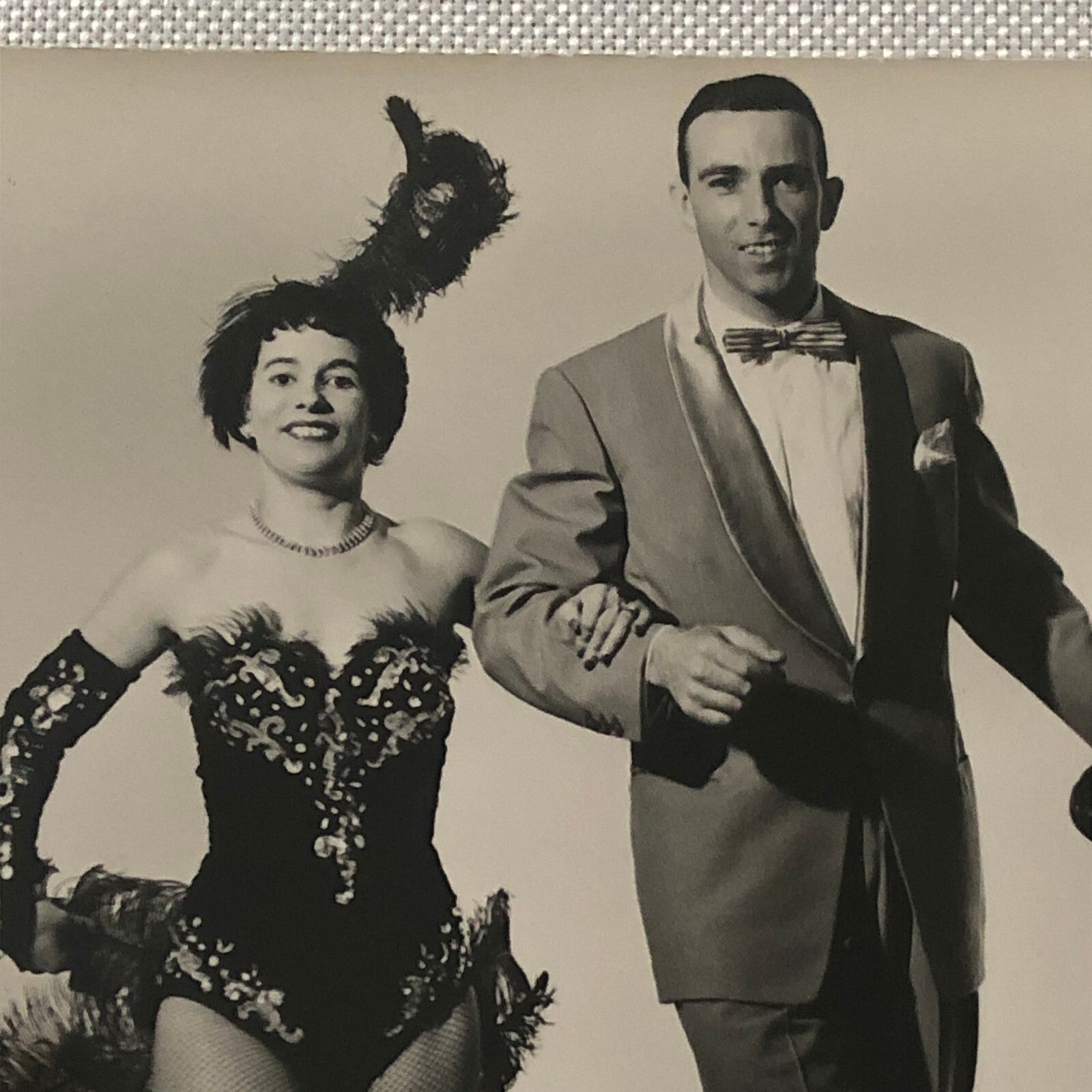 Circus Performers with Bicycle in Costume Vintage Photo Photograph