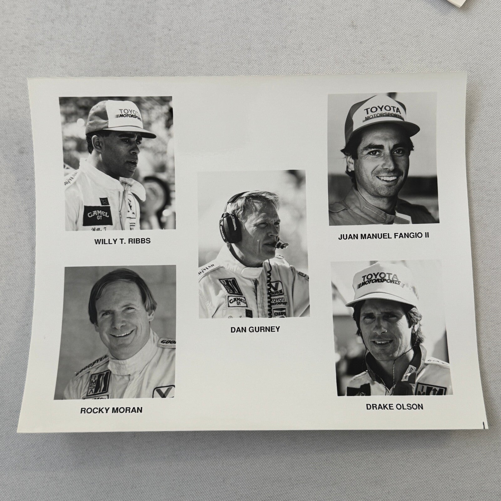 1989 Toyota Motorsport Racing Press Kit Dan Gurney Willy T Ribbs Fangio II