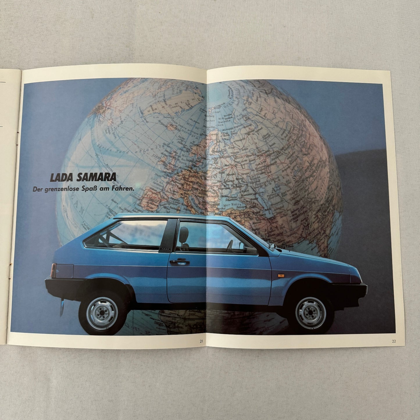 Lada Samara Car Sales Brochure Catalog German Text European Market