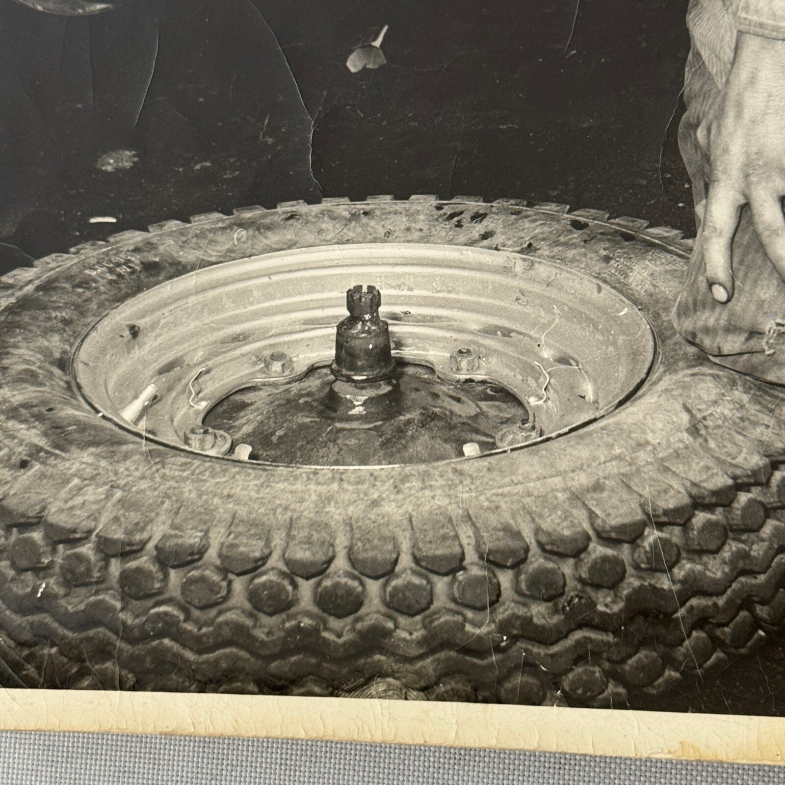 Vintage Stock Car Racing Car Driver Photo Photograph Mechanic