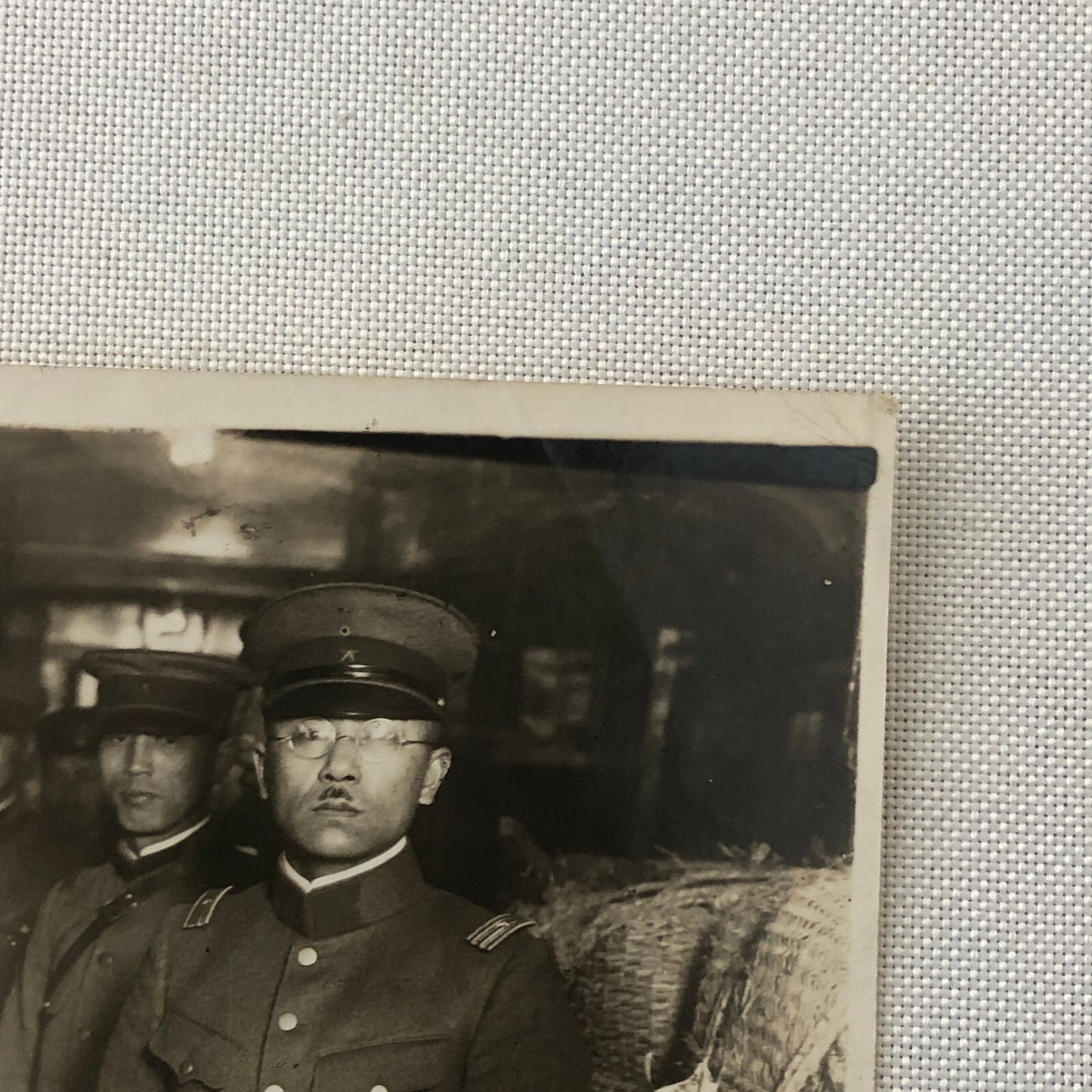 Press Photo Photograph Japanese Men in Uniform Military Ship ? 1932