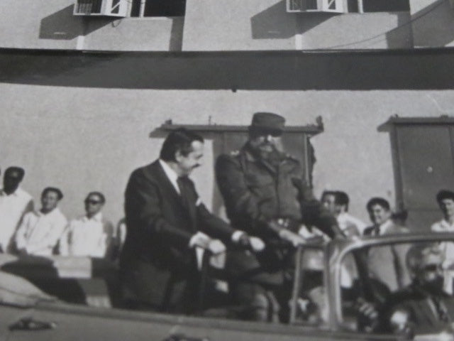 1986 Photograph of Fidel Castro in Car with Raul Alfonsin Cuba Argentina Photo