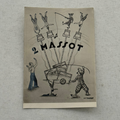 Vintage Circus Act Photo Photograph Card 2 Massot Acrobatic Act Acrobat