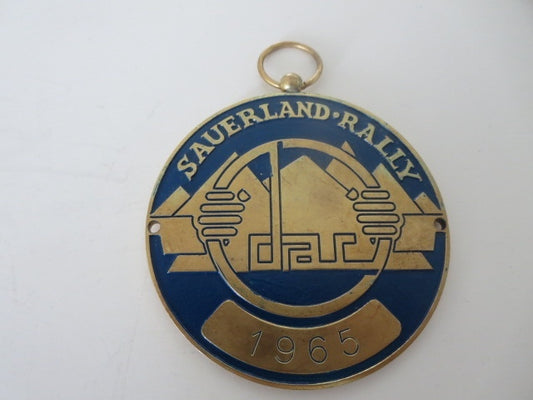 1965 Sauerland Rally European Car Club Rally Badge Emblem 