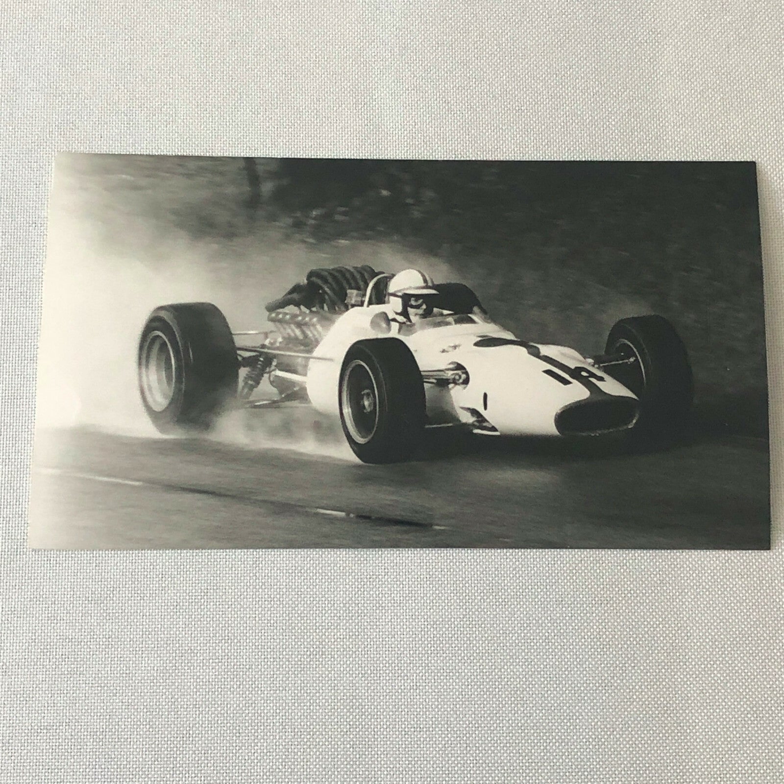 Vintage John Surtees 1967 Italian Grand Prix Honda Car Racing Photo Photograph
