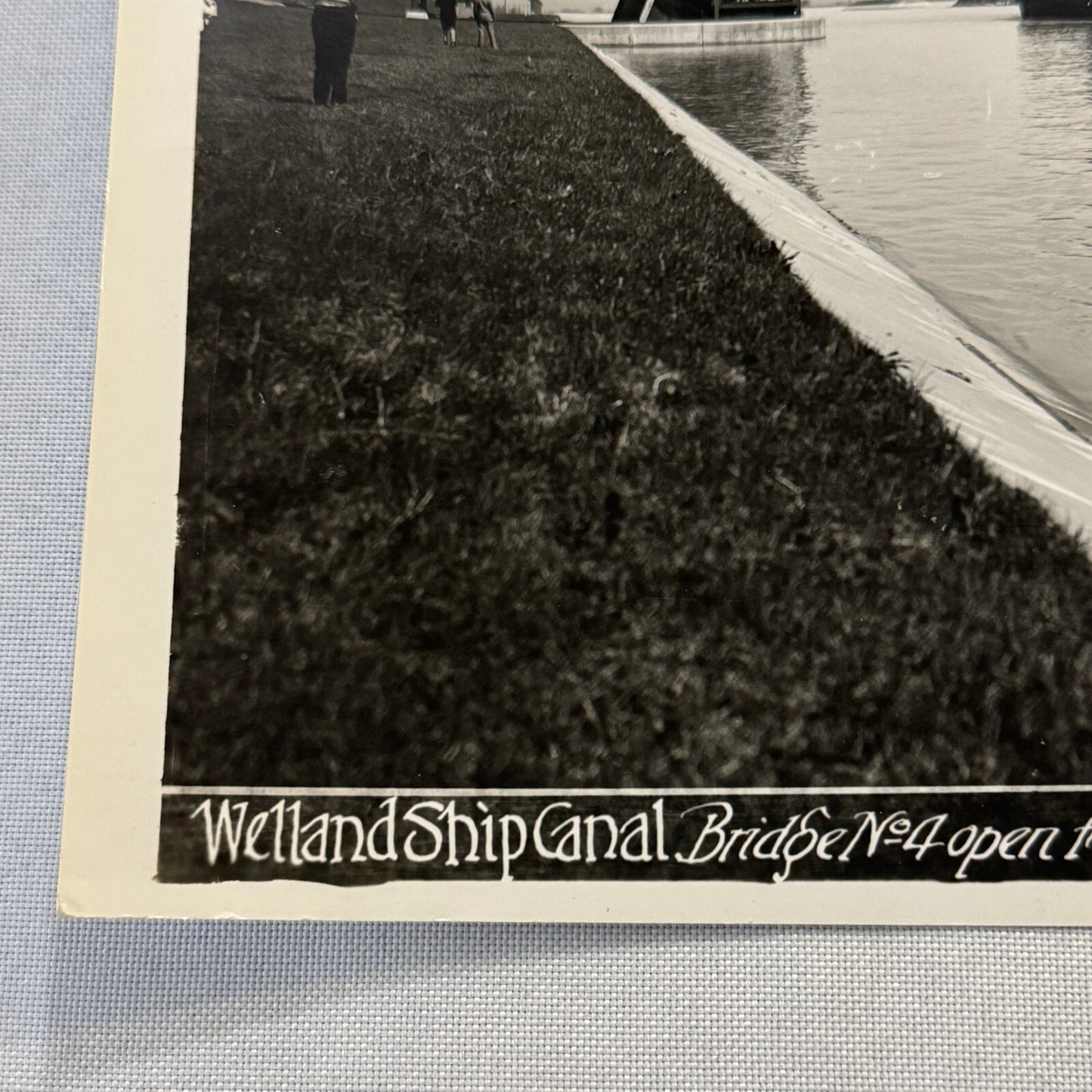 Vintage Welland Canal Ontario Canada Bridge Ship Boat Vessel 1930