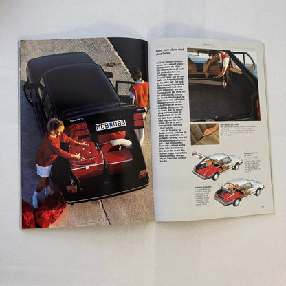 Vintage Saab 900 Car Sales Brochure Catalog 900 Turbo 900i 900C Car SWEDISH Text