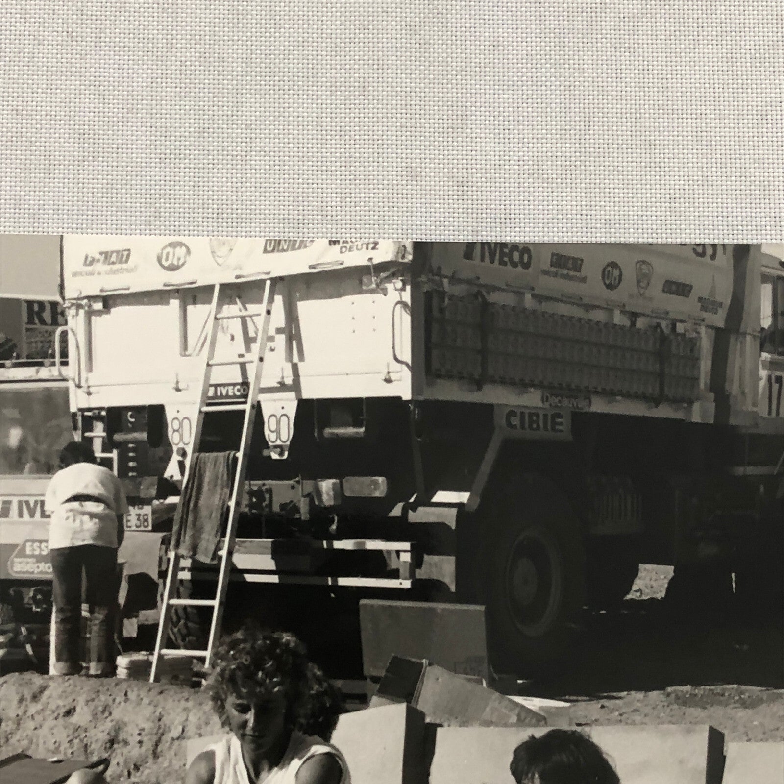 1980 Transafrica Rally Rallye Photo Photograph DPPI Truck Participants Resting