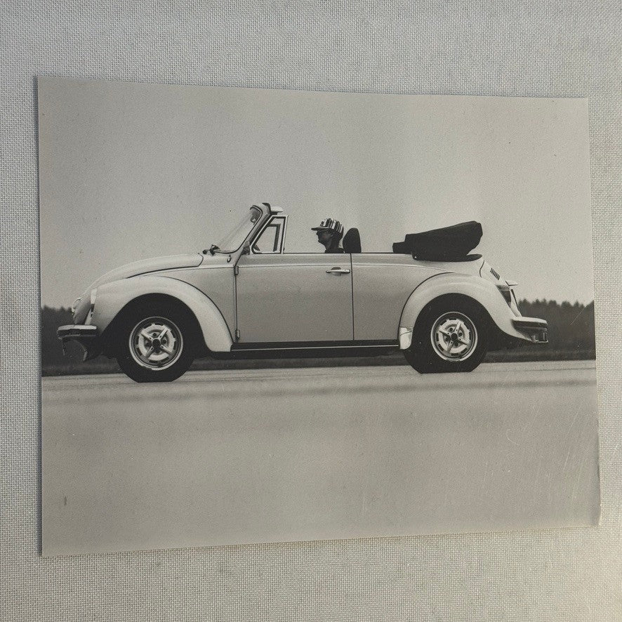 Vintage Volkswagen Beetle Convertible VW Bug Car Photo Photograph Cabriolet