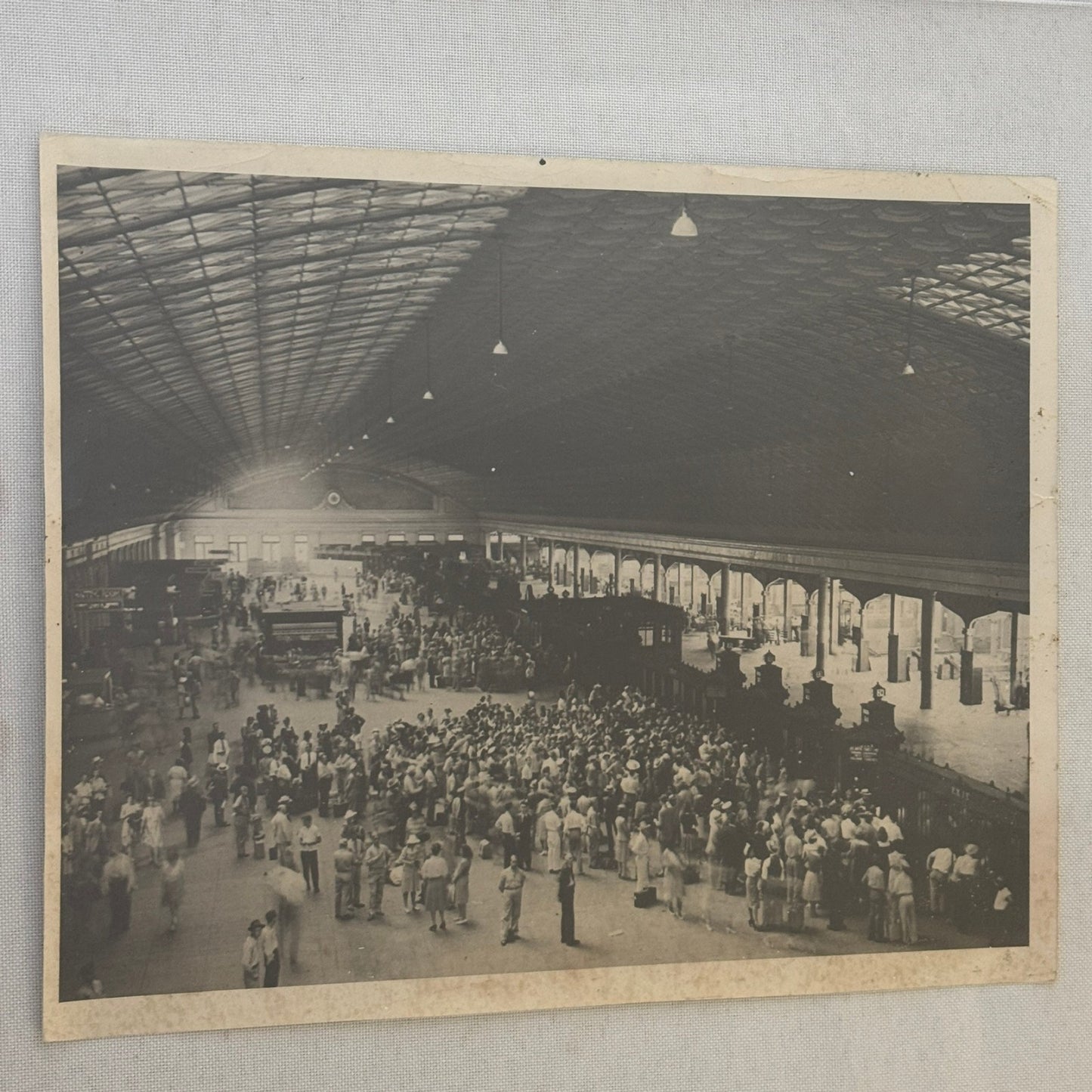 Vintage Railroad Station Photo Photograph Lot Washington DC Crowd People 5x