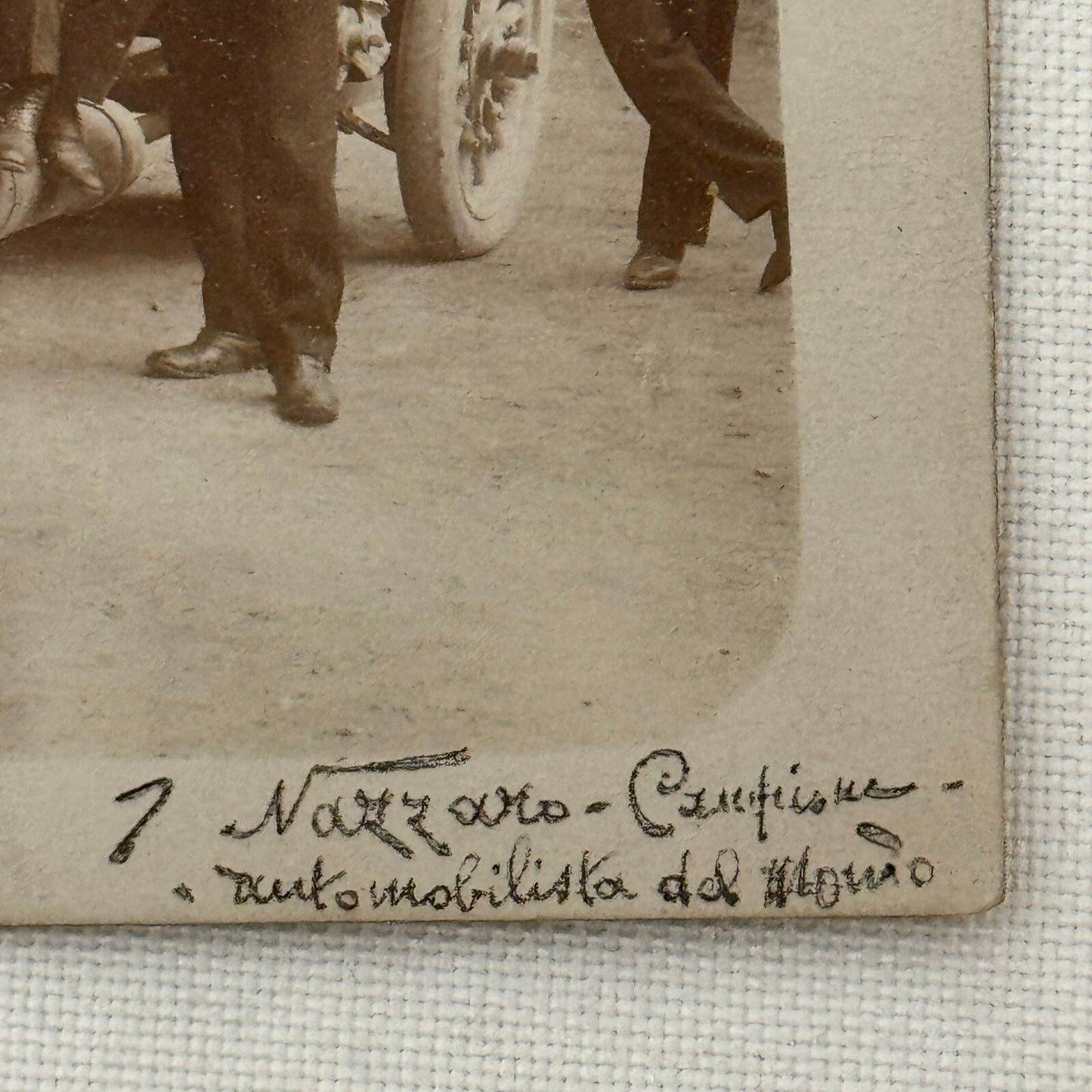 Antique Car Automobile Men Italian Real Photo Postcard RPPC Photograph