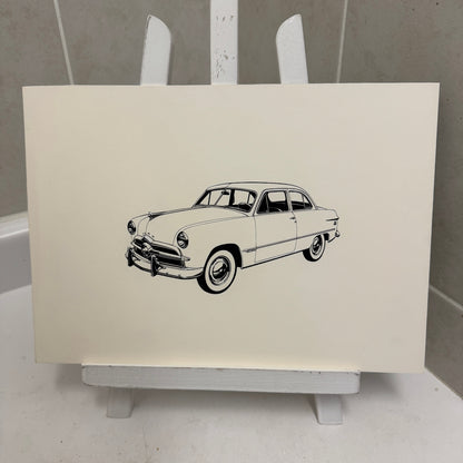 1949 Ford Custom Tudor Car Illustration Art Drawing Hand Drawn Robert Preis