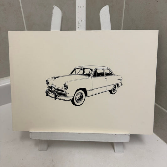 1949 Ford Custom Tudor Car Illustration Art Drawing Hand Drawn Robert Preis