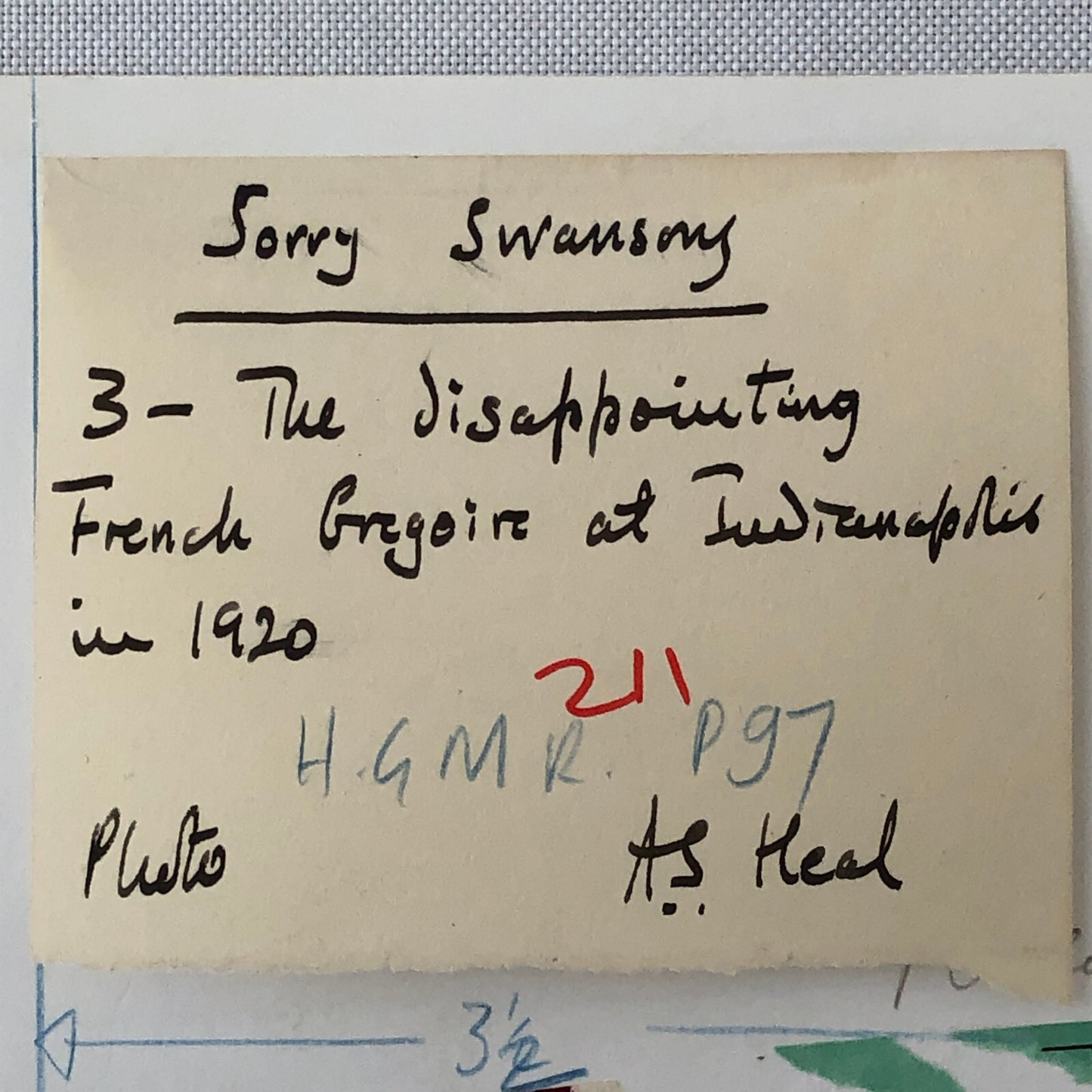 1920 Indianapolis 500 Indy French Gregoire Car Press Photo Photograph Porporato