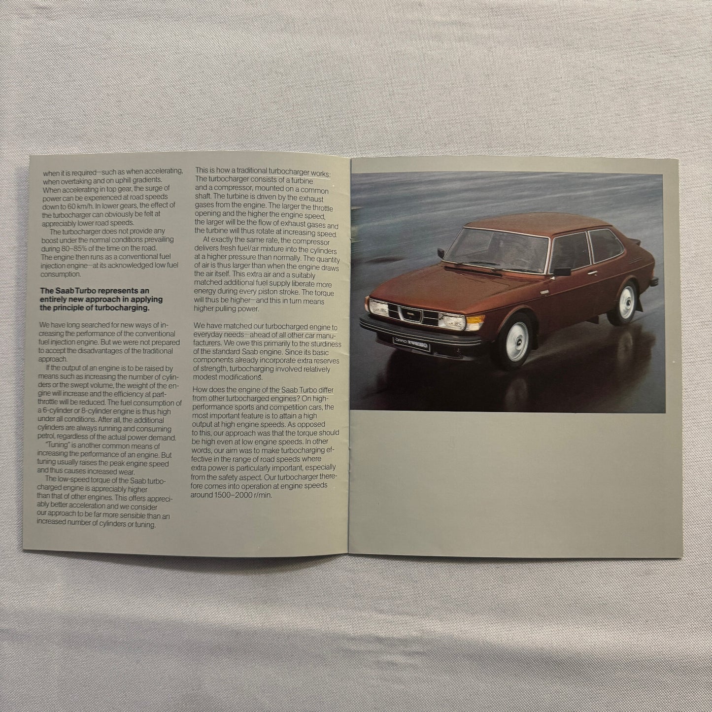 1978 Saab Turbo Car Sales Brochure Catalog Advertising Vintage