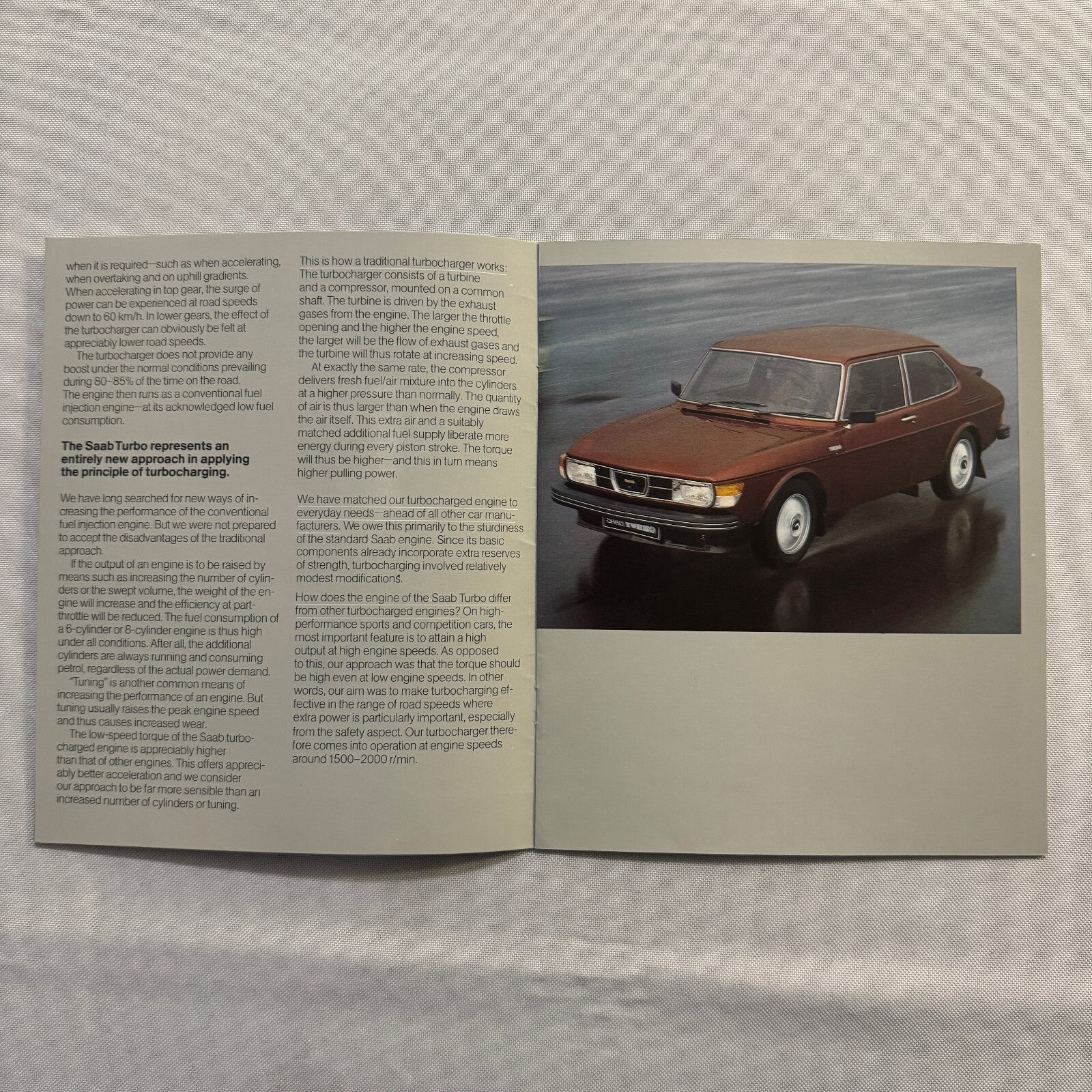 1978 Saab Turbo Car Sales Brochure Catalog Advertising Vintage