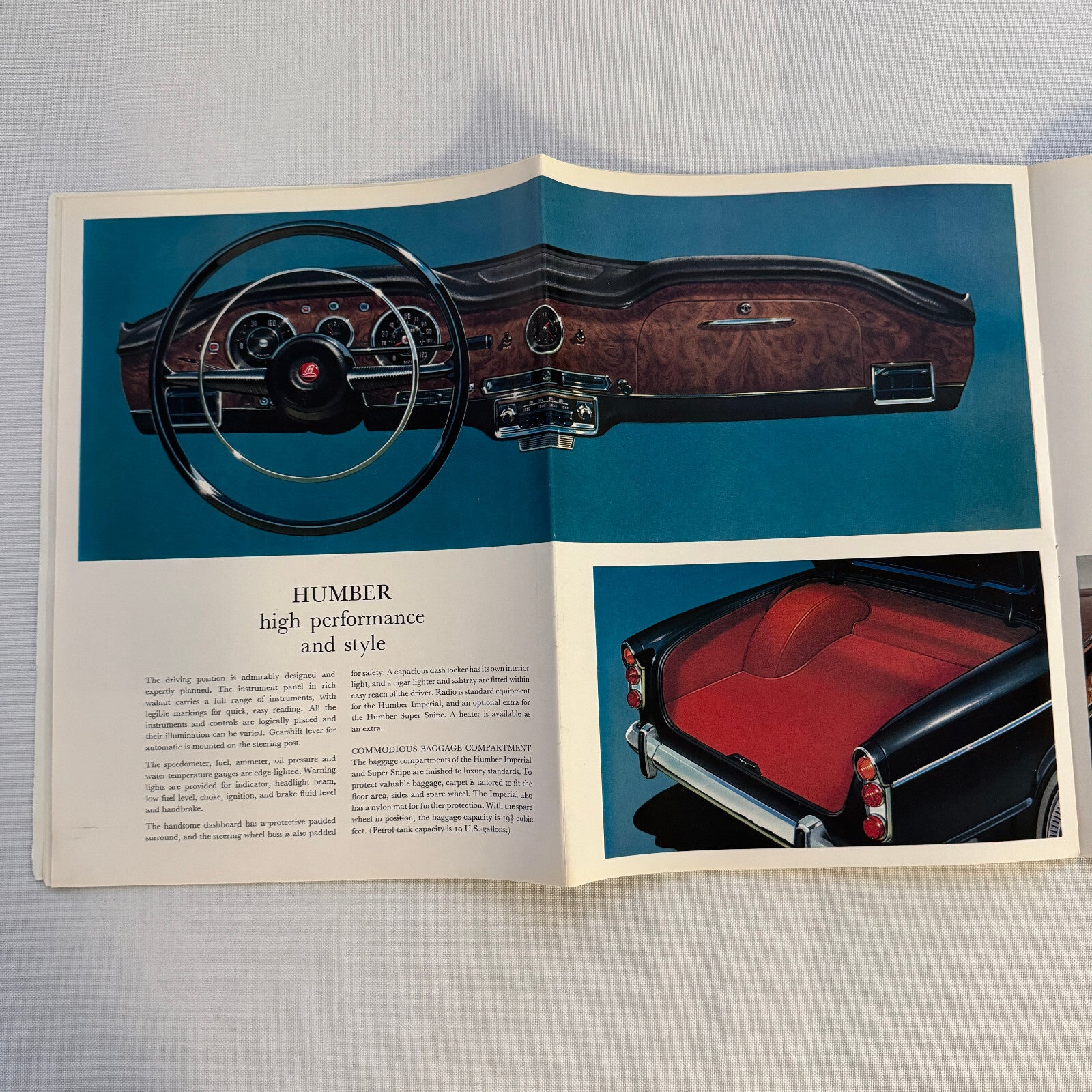 Humber Super Snipe and Humber Imperial Car Sales Brochure Catalog Vintage
