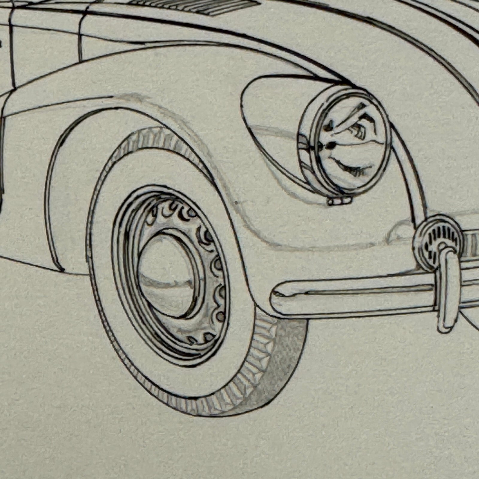 Vintage Tatra Car Automobile Illustration Art Drawing Hand Drawn Robert Preis