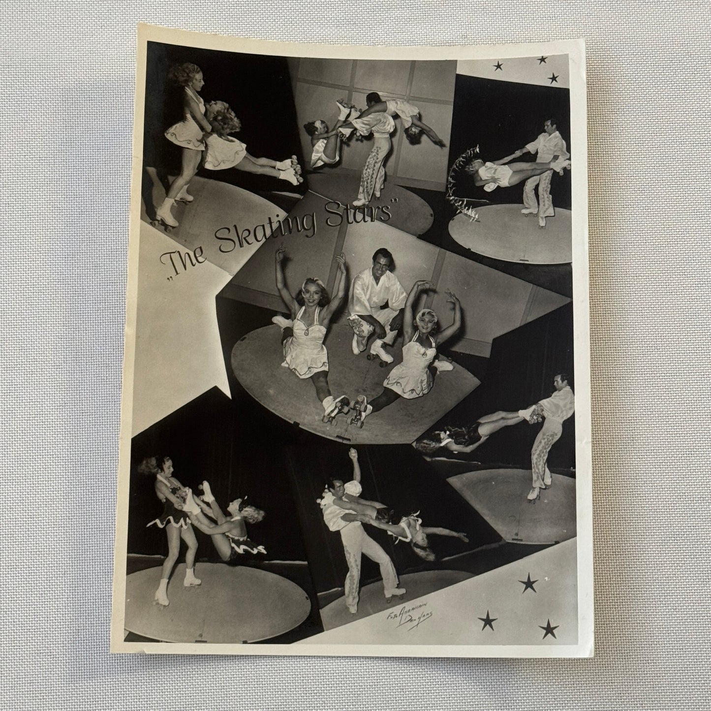 Vintage Circus Rollerskating Roller Skate Act Photo Photograph The Skating Stars