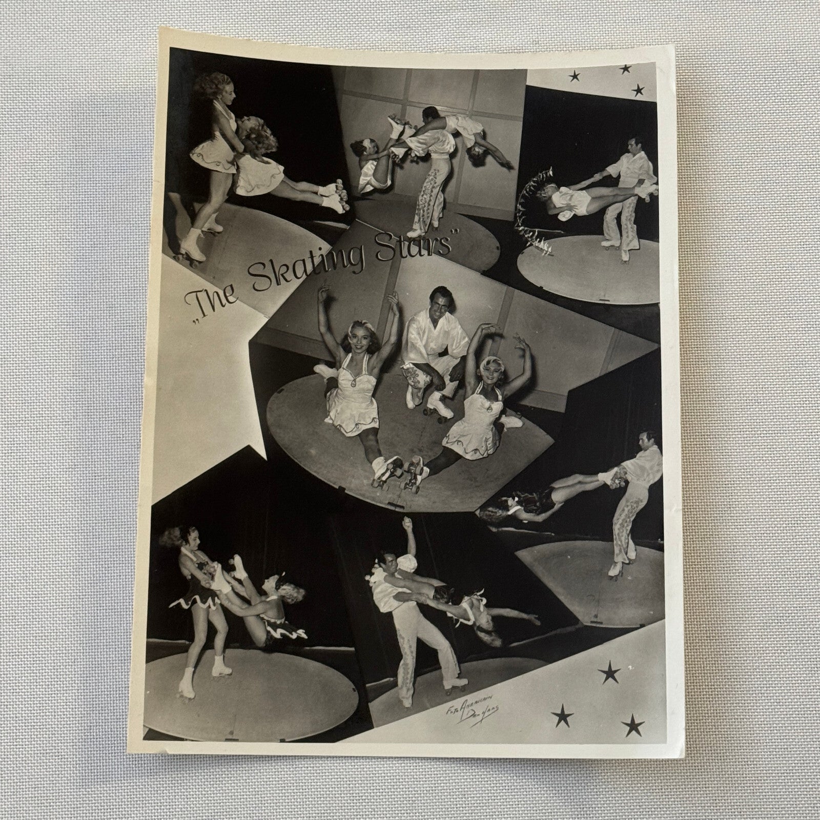 Vintage Circus Rollerskating Roller Skate Act Photo Photograph The Skating Stars