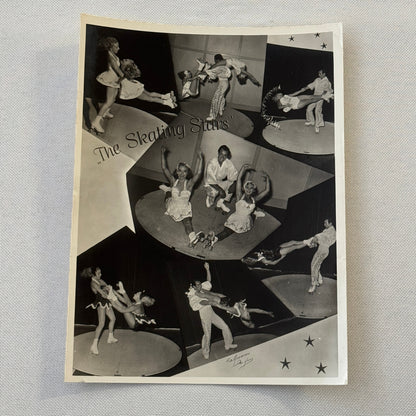 Vintage Circus Rollerskating Roller Skate Act Photo Photograph The Skating Stars