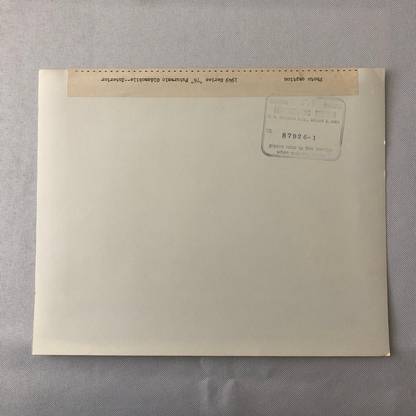 1949 Oldsmobile Series 76 Futuramic Factory Press Photo Photograph