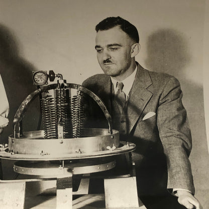 Press Photo Photograph Men with Science Equipment Underwood and Underwood Photo