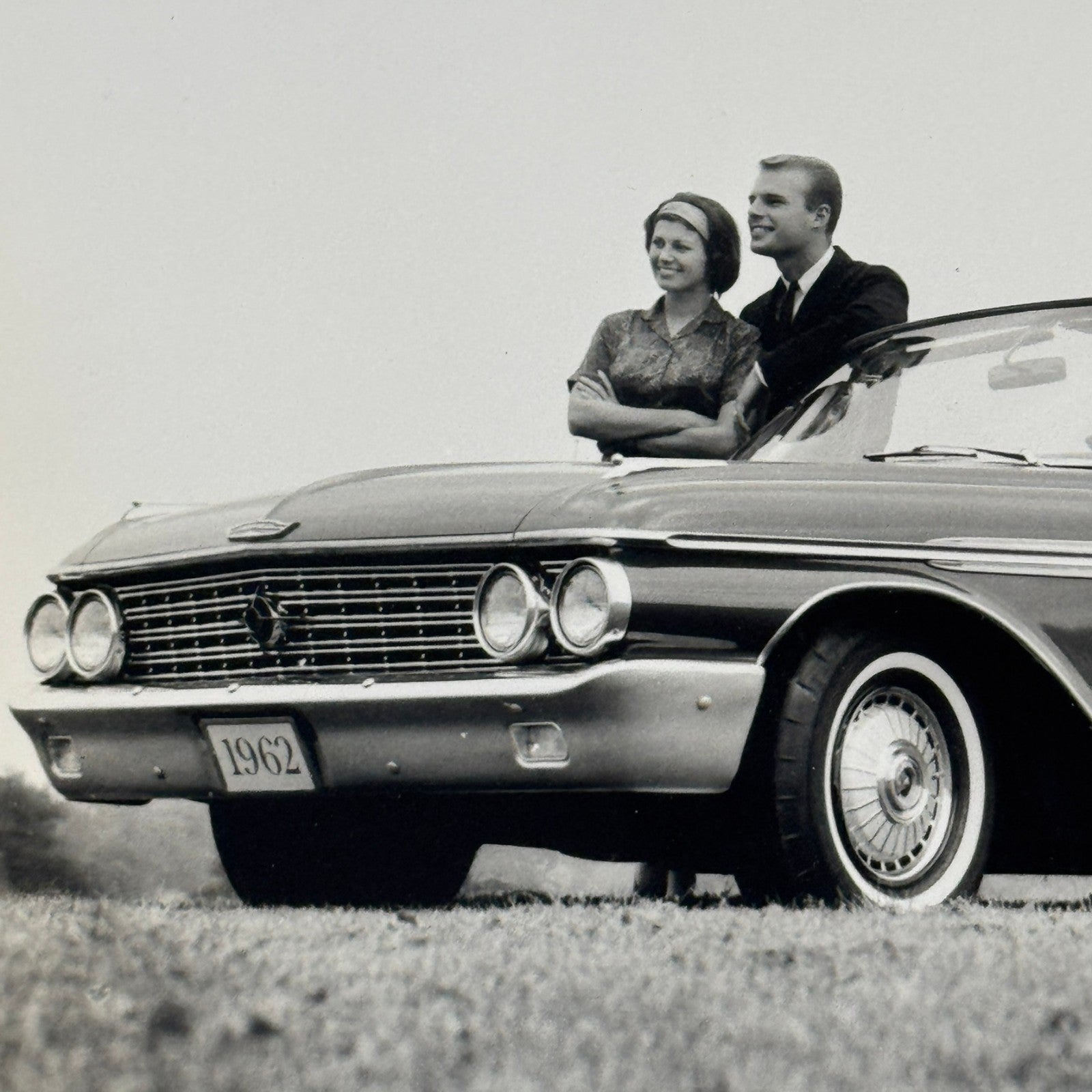 1962 Ford Galaxie 500 Sunliner Convertible Factory Press Photo Photograph Print