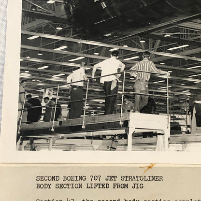 Vintage Boeing Airplane Company Factory Press Photo Model 707 - 120 Stratoliner 