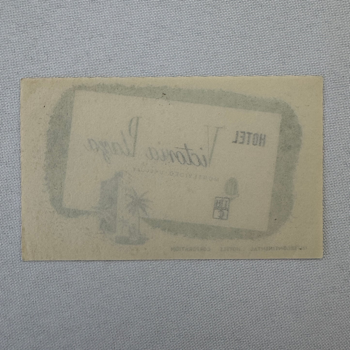 Vintage Hotel Travel Label Hotel Victoria Plaza Montevideo Uruguay