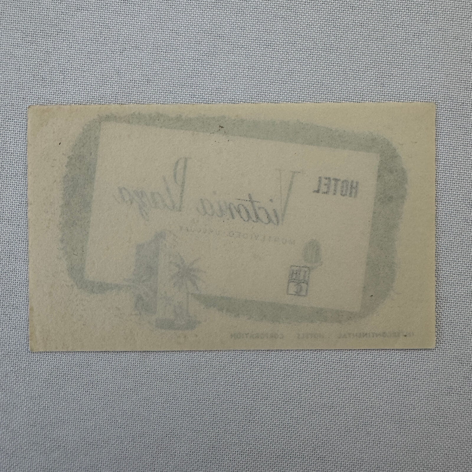 Vintage Hotel Travel Label Hotel Victoria Plaza Montevideo Uruguay