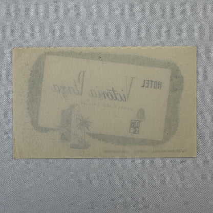 Vintage Hotel Travel Label Hotel Victoria Plaza Montevideo Uruguay