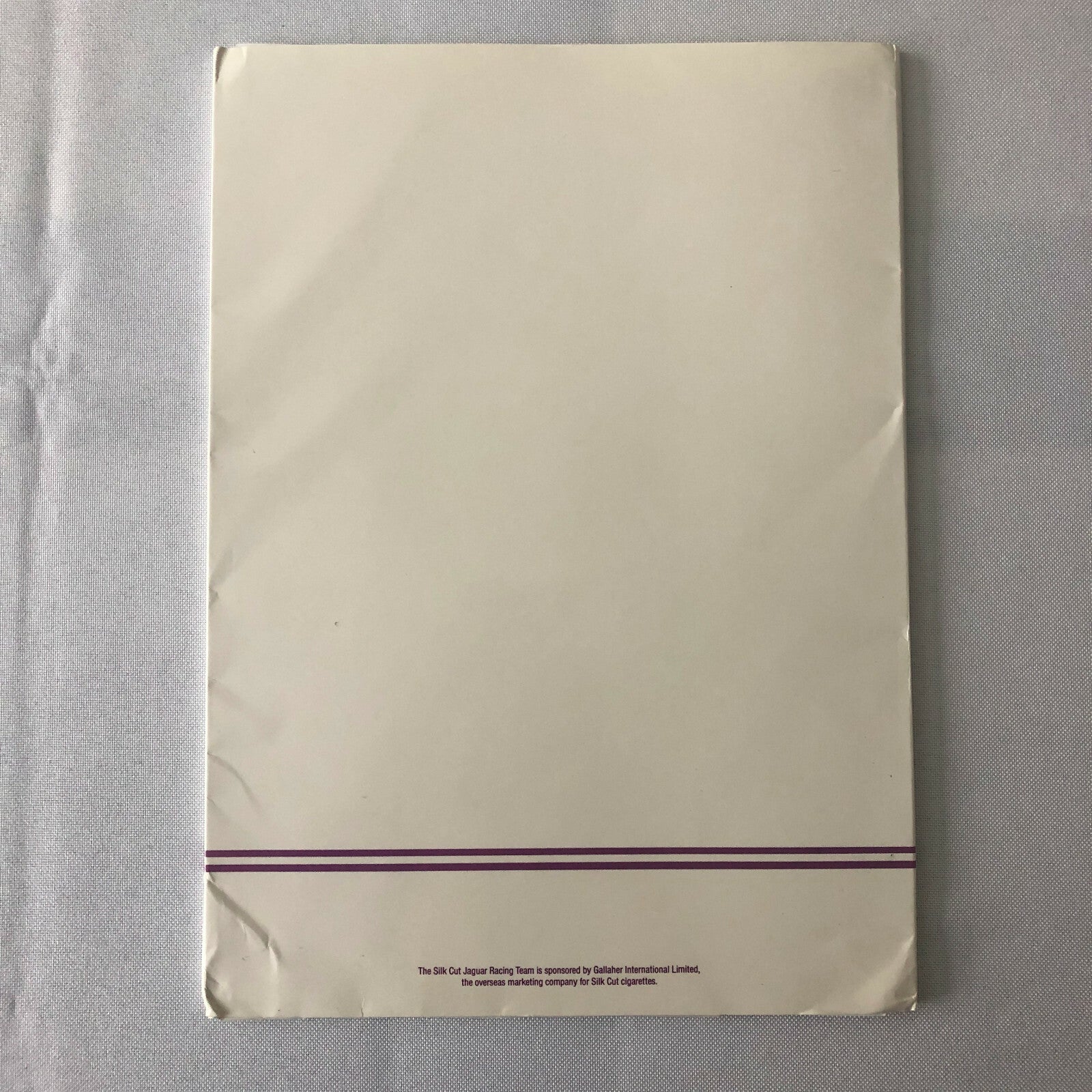 1989 Jaguar Silk Cut Racing Car Team Press Kit Photos + FRENCH LANGUAGE