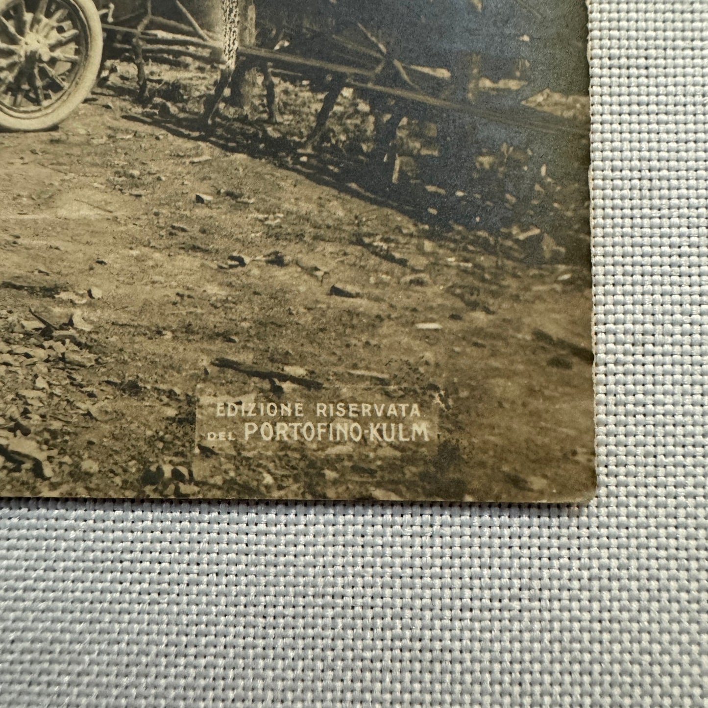 Vintage Real Photo Postcard RPPC People with Early Automobile Car Vehicle