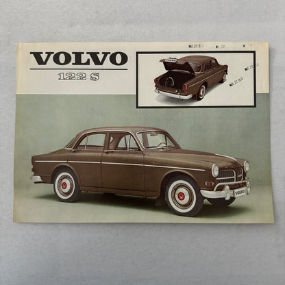 Volvo 122S Sedan Car Sales Brochure Catalog Vintage Advertising Volvo 122 S