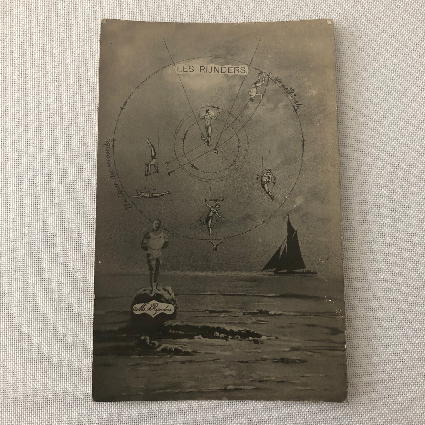 Circus Acrobat Act Postcard Post Card Vintage Les Rijnders