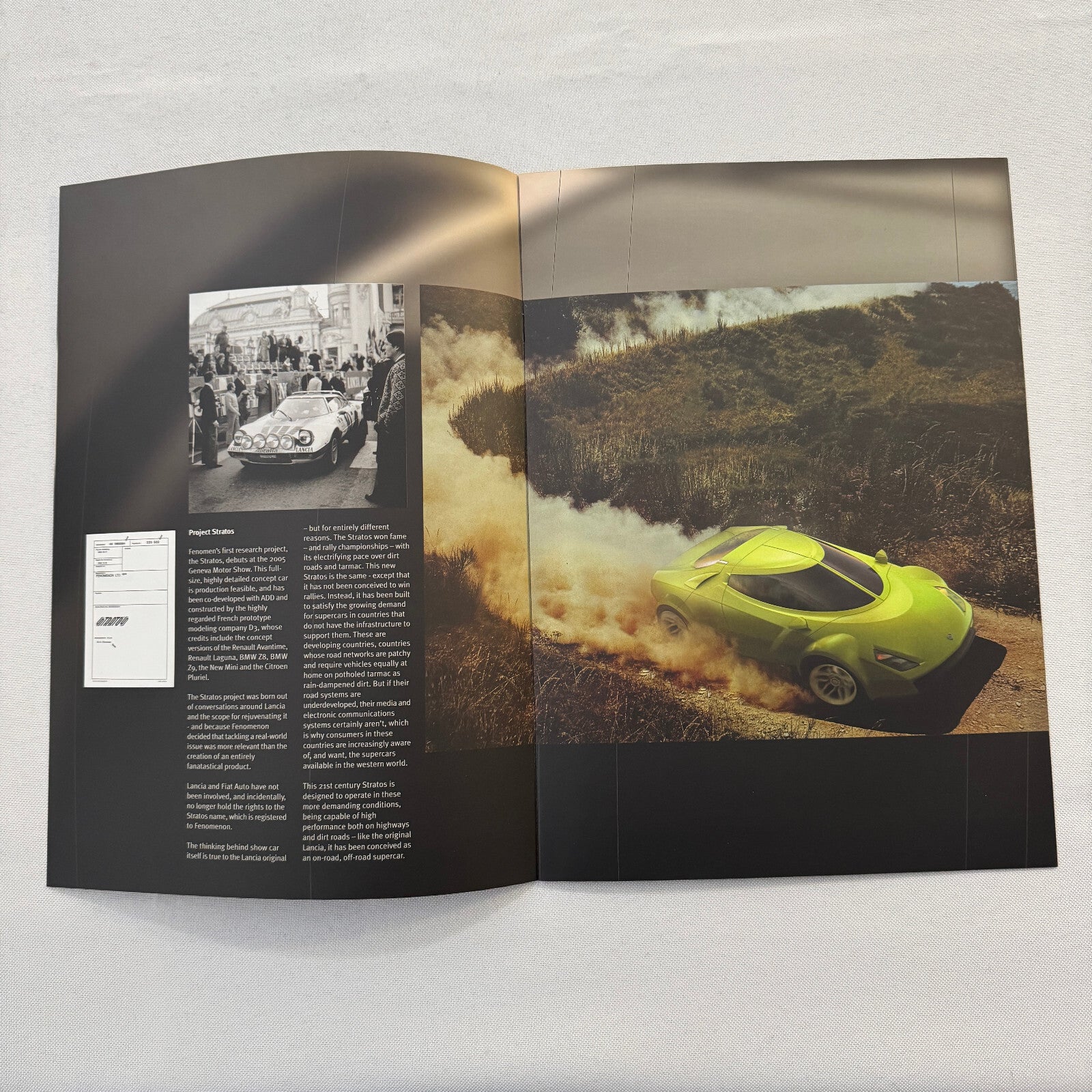 Fenomenon Stratos Concept Car Press Kit Lancia Stratos CD